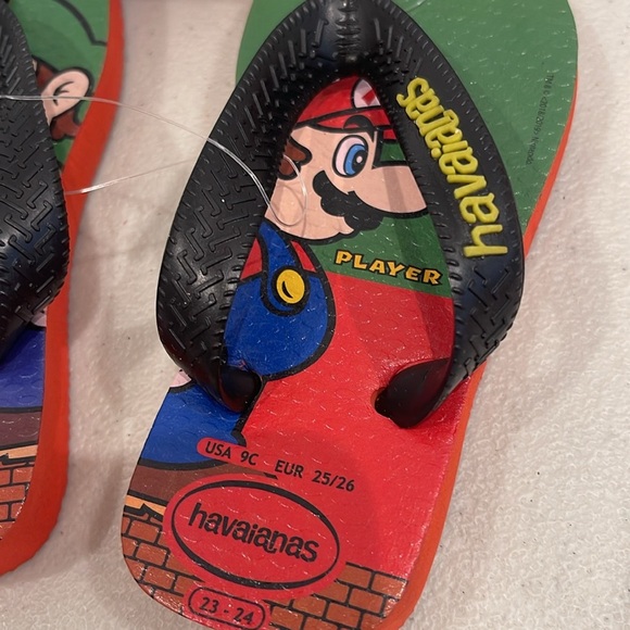 NWT Super Mario Bros Havaianas Toddler Flip Flop Size 23-24 - Picture 5 of 11